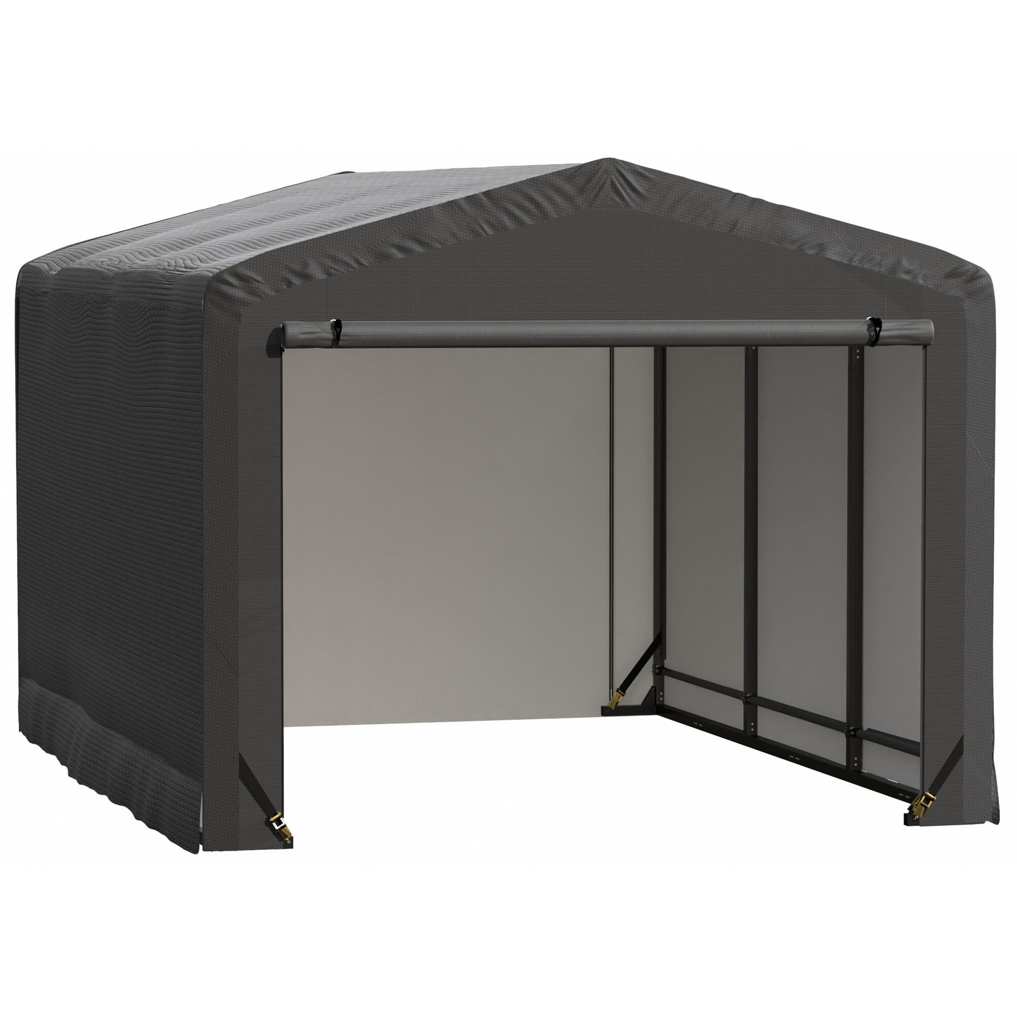 ShelterLogic ShelterTube, ShelterTube Wind Snow Rated Garage 10x14x8 Gray, Length 14 ft, Width 10 ft, Model# SQAACC0103C01001408